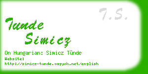 tunde simicz business card